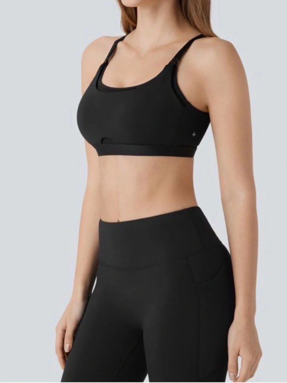 Halara SpeedWave Adjustable Hook Quick Dry Nursing Workout Sports Bra Large NEW